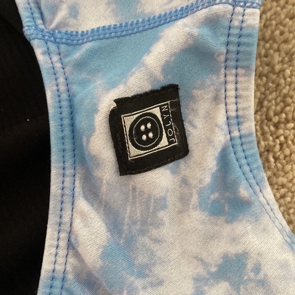 light blue/light purple jolyn one piece training suit, size 28 , tie back - Picture 3 of 3